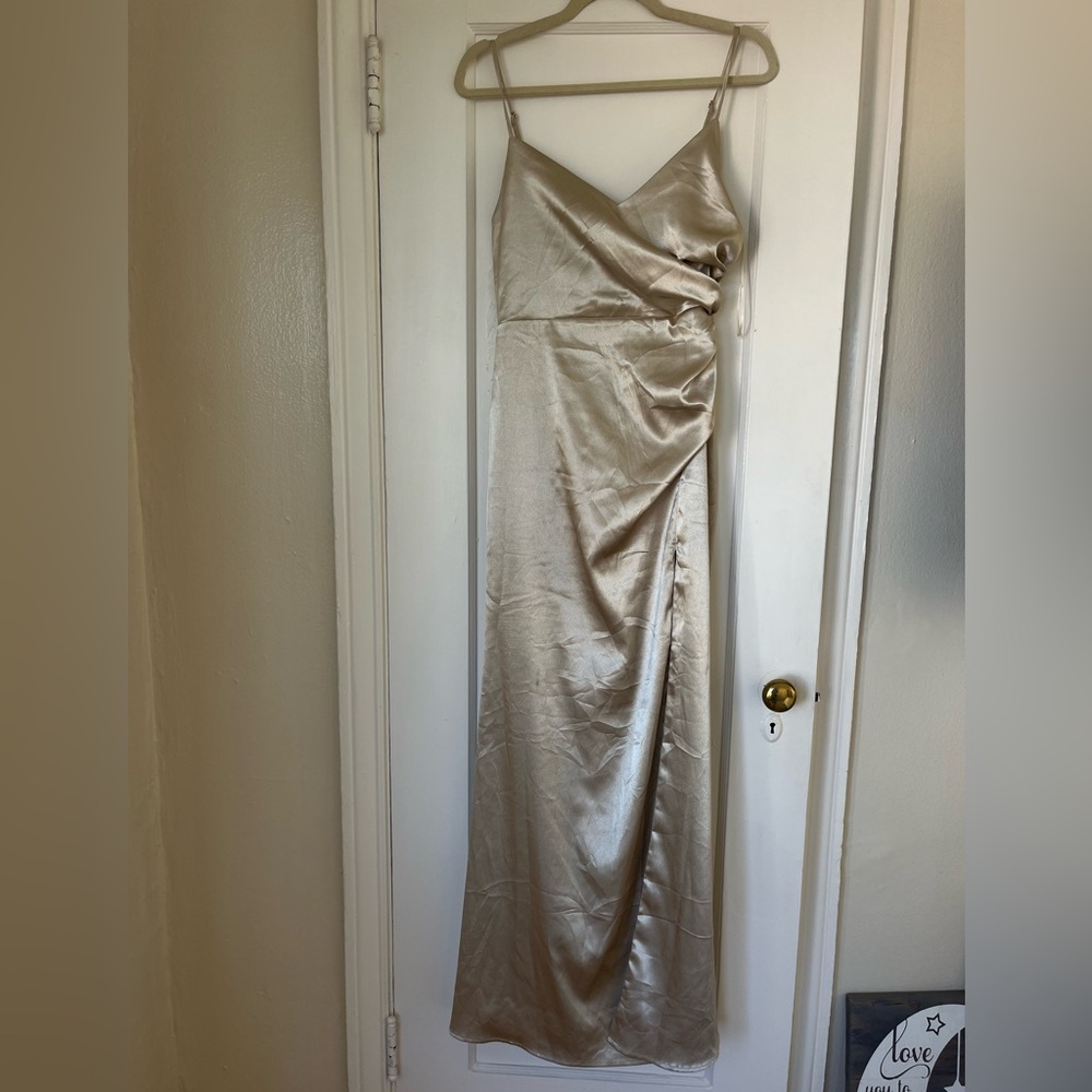 Birdey Grey Catherine Neutral Champagne Dress